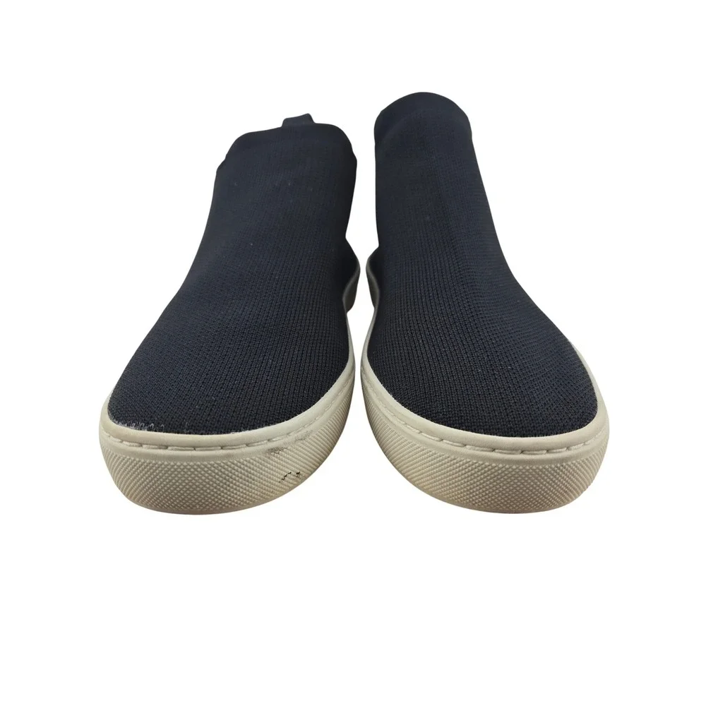 Rothys The Chelsea Boots Black Solid Knit Slip On Ankle Sneaker Boots Womens 7.5